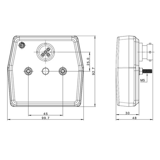 LED Compact mistlicht | 12v | 5 PIN's bajonet - Afbeelding 3