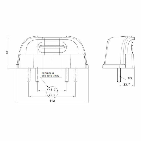LED Kentekenverlichting  | 12-36v | volt 50cm. kabel - Afbeelding 3