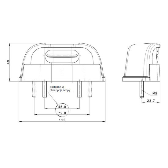 LED Kentekenverlichting  | 12-36v | volt 50cm. kabel - Afbeelding 3