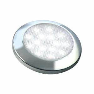 Ultraplatte LED interieurverlichting chroom  12v warm wit