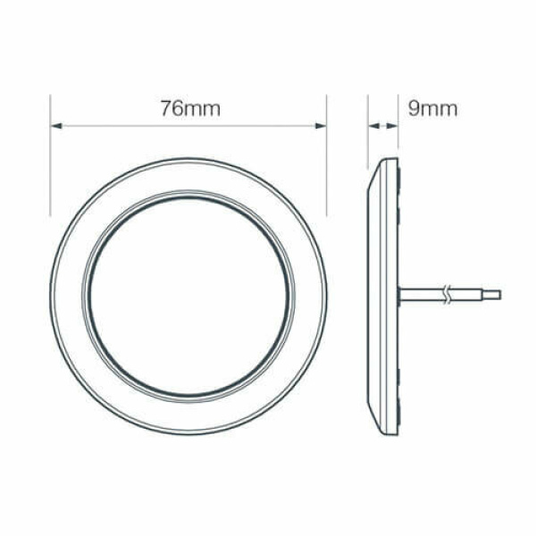 Ultraplatte LED interieurverlichting wit  12v warm wit - Afbeelding 4