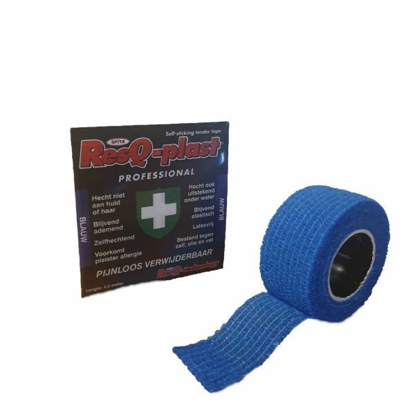 Horeca Blauw ResQ-plast 25mm Zelfhechtende pleisters water en vet resistent