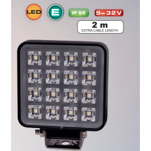 Werklamp 16w 1200 lumen met schakelaar en 2 meter kabel