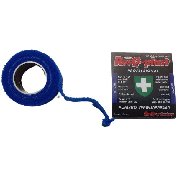 Horeca Blauw ResQ-plast 25mm Zelfhechtende pleisters water en vet resistent - Afbeelding 3
