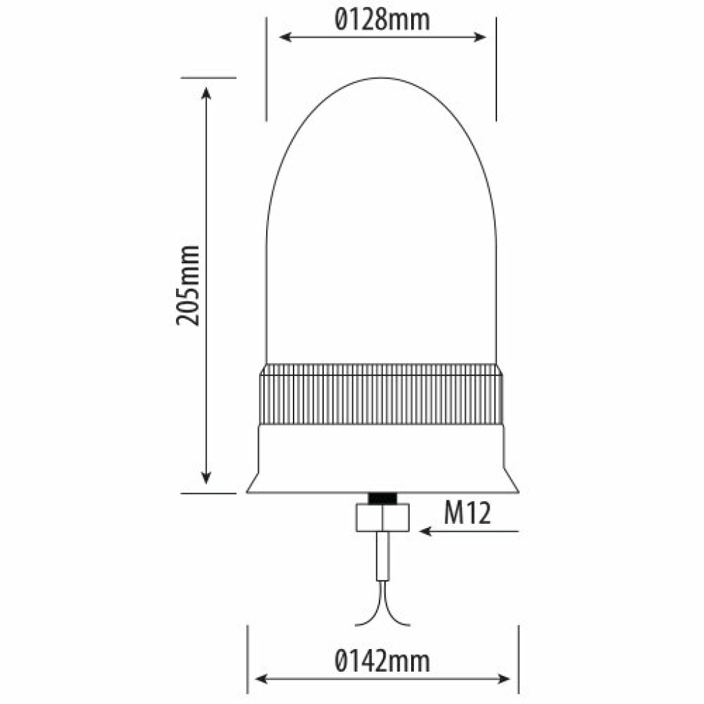 CRAWER Zwaailamp ovaal - 24W - flits en draai