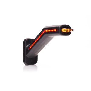 LED Breedtelamp links incl. knipperlicht, dark lens 12-24v