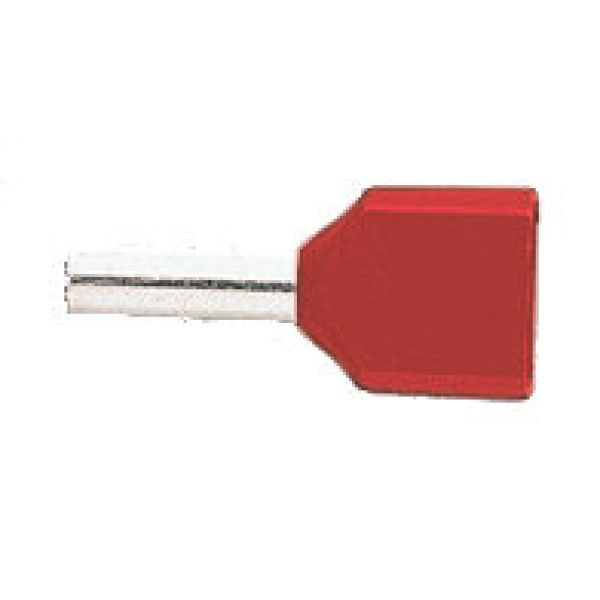 Adereindhulzen geisoleerd 2x10.0 L26.0 Ø6.5 rood 100 stuks